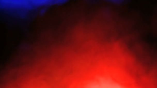 Abstract Red Blue Smoke Dark Background — Stock Video