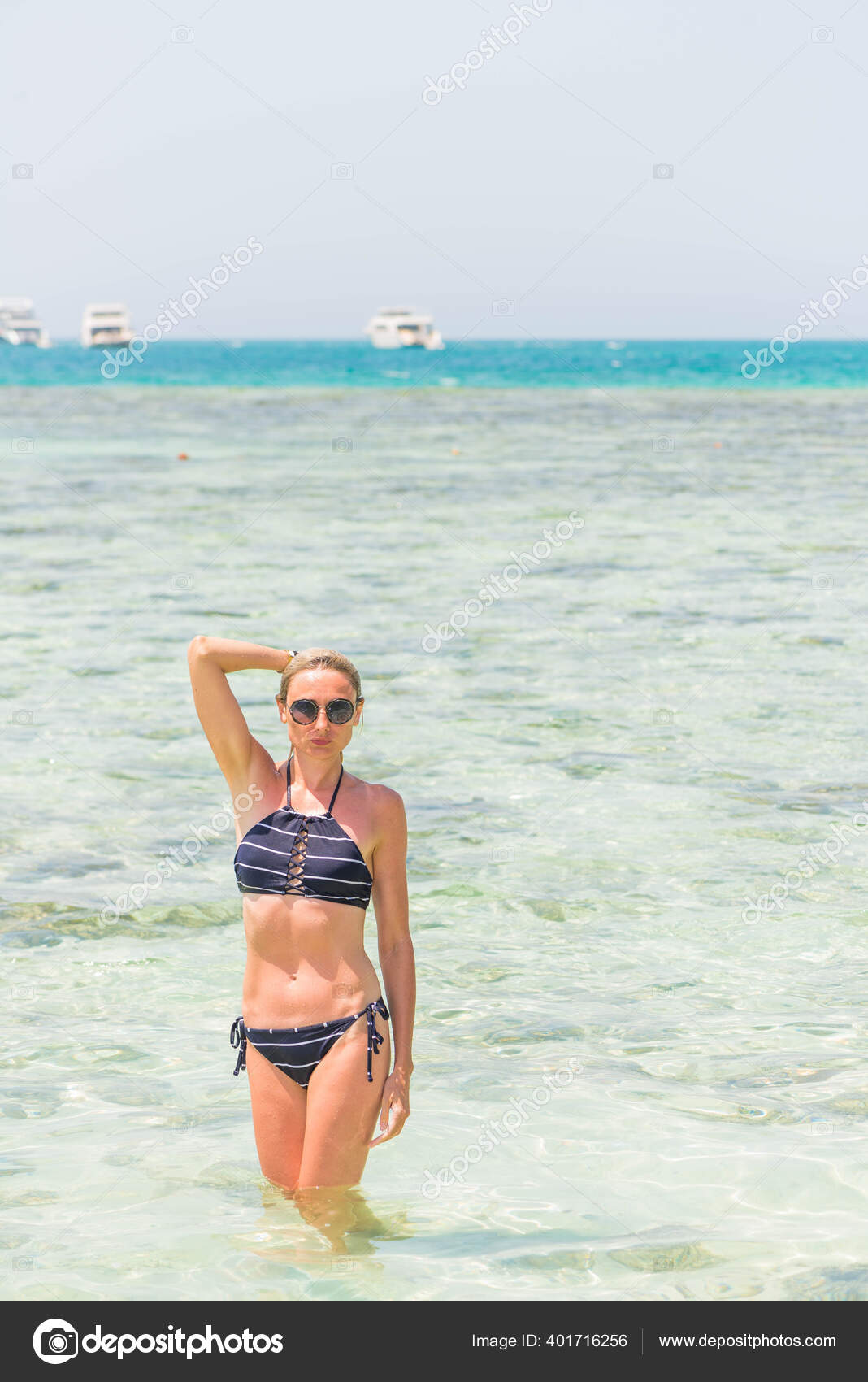 Young Caucasian Blond Woman Swim Suit Standing Water Summer Sea Stock Photo Image By C Blazeofglory Young Caucasian Blond Woman Swim Suit Standing Water Summer Sea Stock Photo Image By C Blazeofglory