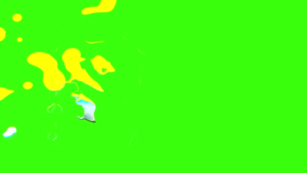 Animação Movimento Abstrato Formas Coloridas Aparência Sobre Tela Verde — Vídeo de Stock