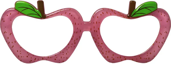 Ramki Okularów Dla Dzieci Formie Jabłka Bez Broni Izolowana Białym Zdjęcia Stockowe bez tantiem