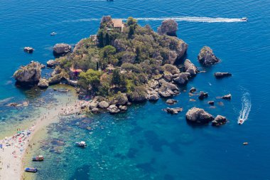 Isola Bella Taormina, Sicilya, İtalya için görünümünü