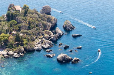Isola Bella Taormina, Sicilya, İtalya için görünümünü