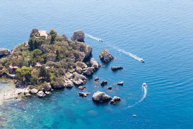 Isola Bella Taormina, Sicilya, İtalya için görünümünü