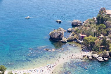 Isola Bella Taormina, Sicilya, İtalya için görünümünü
