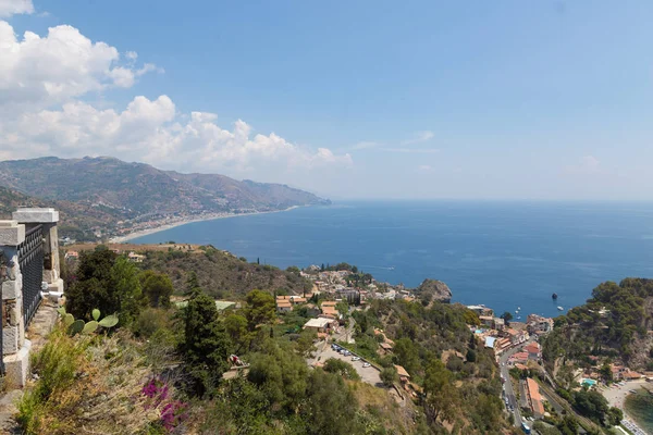 Zobacz Isola Bella Taormina Sycylia Włochy — Zdjęcie stockowe