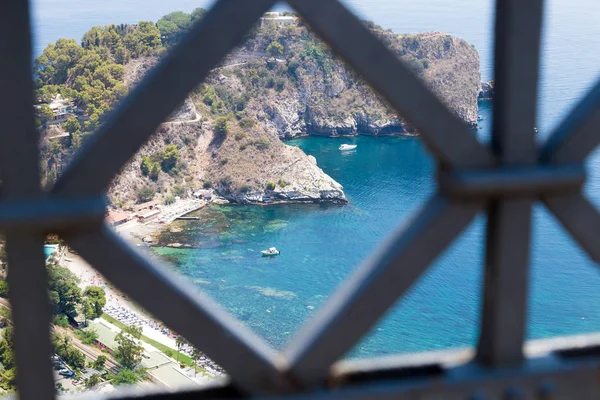 Pohled Isola Bella Taormina Sicílie Itálie — Stock fotografie