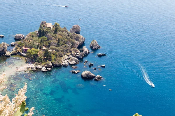 Vista Isola Bella Taormina Sicilia Italia — Foto de Stock