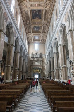 Napoli, İtalya, 2018 02 Nisan - tarihi katedral 