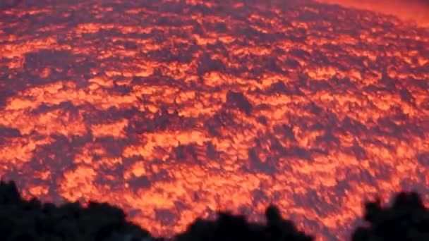 Ροή Λάβας Στο Ηφαίστειο Αίτνα Σικελία Ιταλία — Αρχείο Βίντεο