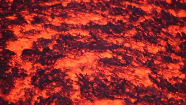 Lava Flow Volcano Etna Sicily Italy — Stock Video