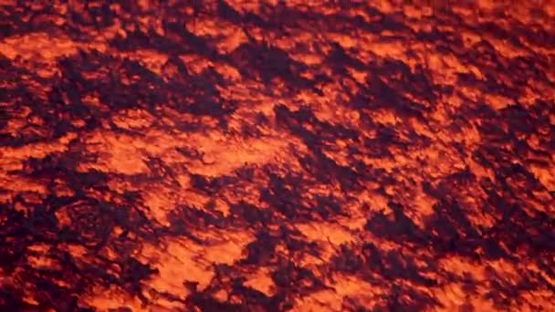 Flusso Lava Sul Vulcano Etna Sicilia Italia — Video Stock