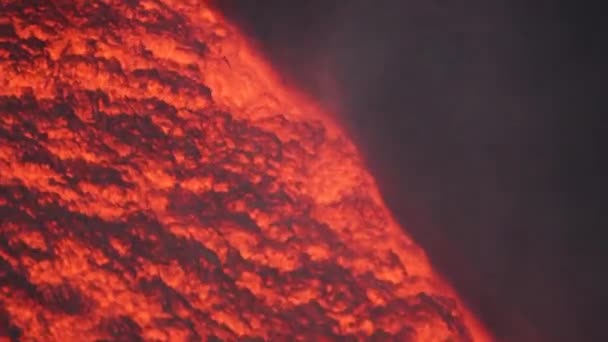 Lavaflödet Vulkanen Etna Sicilien Italien — Stockvideo