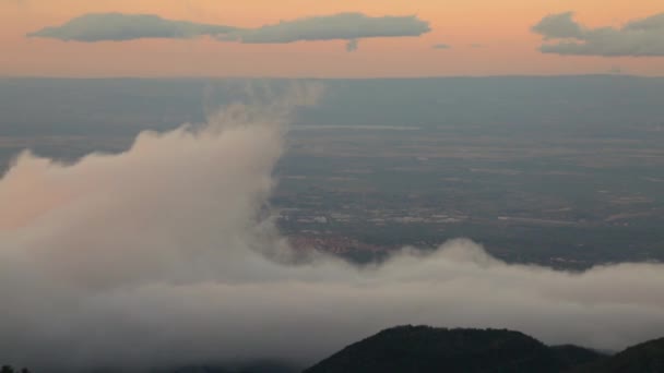 Timelapse Vulkaan Etna Zonsondergang — Stockvideo