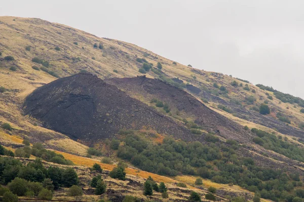 Podzimní Sezóna Sopce Etna Sicílii — Stock fotografie