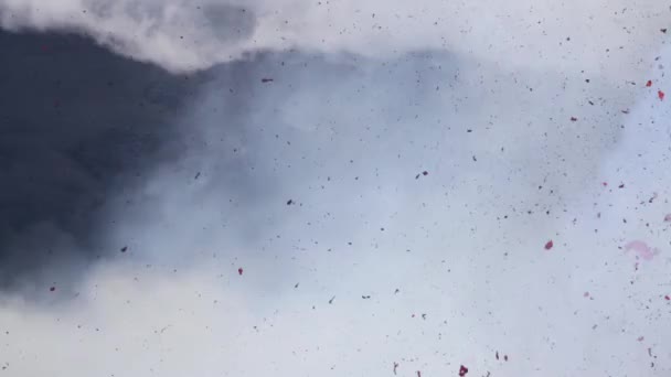 Volcano Etna Eruption Explosion Lava Flow Sicily — Stock Video