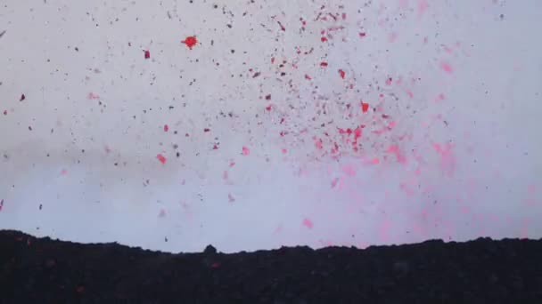 Vulkanen Etna Vulkanen Explosion Och Lavaflöde Sicilien — Stockvideo