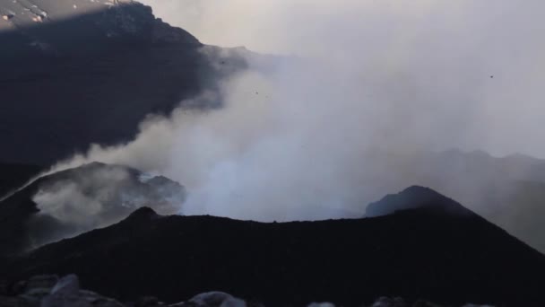 埃特纳火山喷发 西西里岛的爆炸和熔岩流 — 图库视频影像