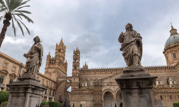 Palermo Katedrála Metropolitní Katedrála Nanebevzetí Panny Marie Palermo Sicílie Itálie — Stock fotografie