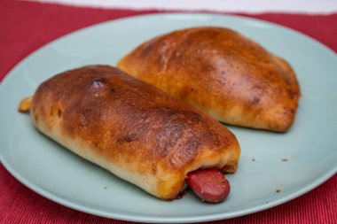 Sicilya Cartocciata 'sı. Tipik bir Sicilya sokak yemeği.. 