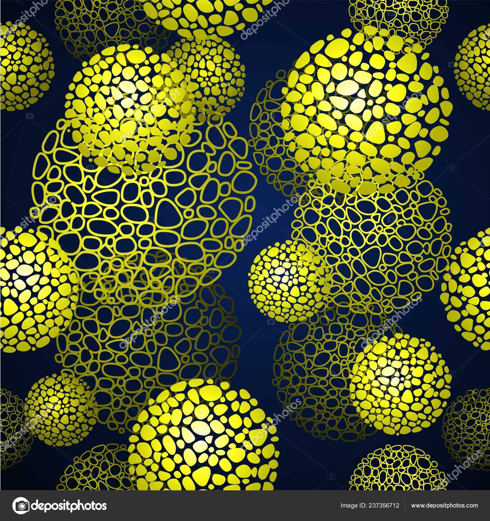 Seamless Background Decorative Abstract Spheres Dark