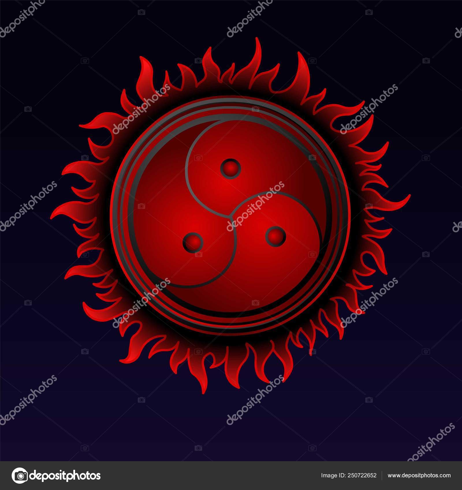 Мультипликационный Символ Bdsm Солнечная Корона Цветной Рисунок Черном Фоне Шаблон Векторное изображение ©Roomyana 250722652