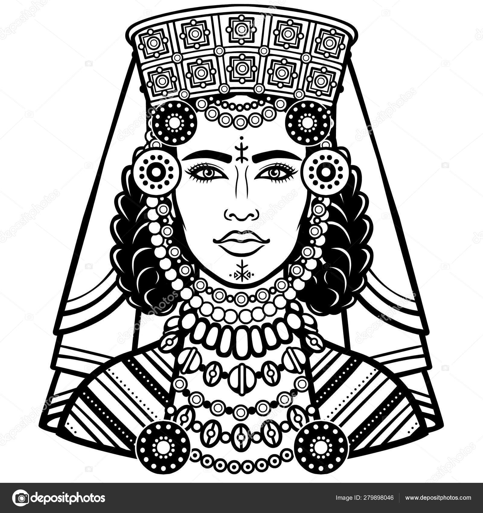 Egyptian queen Cleopatra Ancient Egypt Africa Old 19th century engraved  illustration Stock Photo Picture And Rights Managed Image Pic  VD93783132  agefotostock
