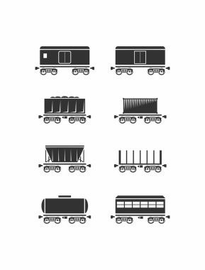 Beyaz arka plan üzerinde tren araba ayarla