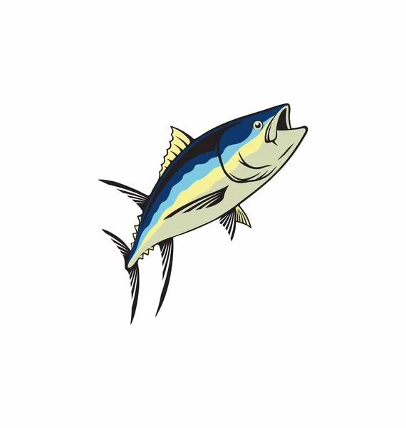 Image Tuna Fish Vector Illustration — Stock Vector