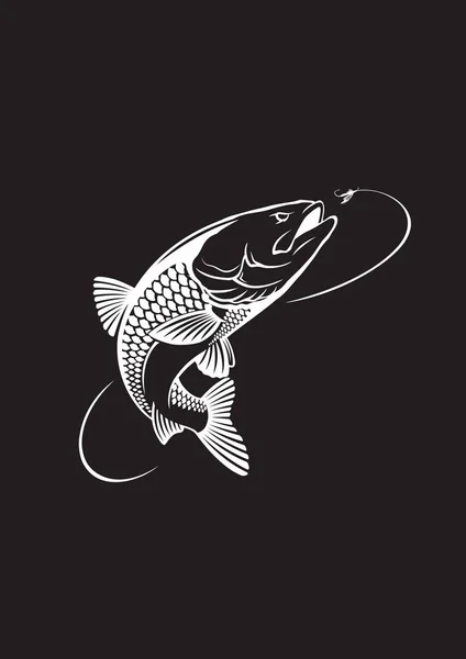 Figuren Visar Den Fisk Färna Vektor Illustrationen — Stock vektor