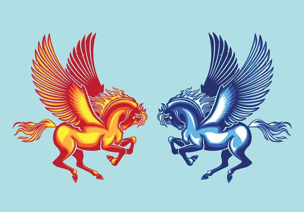 Figura Mostra Uma Fabulosa Ilustração Vetor Pegasus Animal —  Vetores de Stock