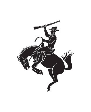 Kovboy rodeoya biniyor