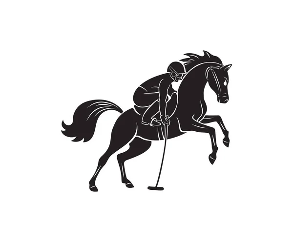 Paard polo — Stockvector