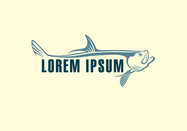 Poisson tarpon logo — Image vectorielle