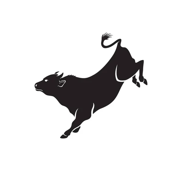 Toro silueta — Vector de stock