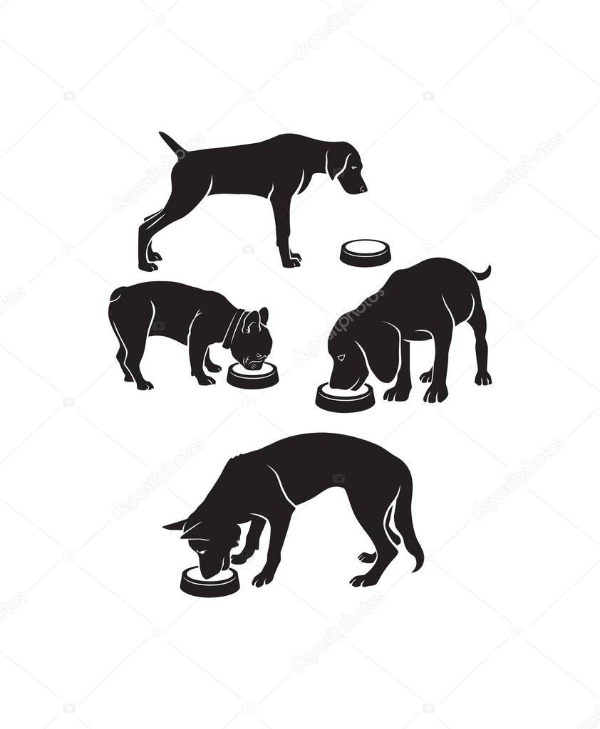 In the picture is a dog bowl