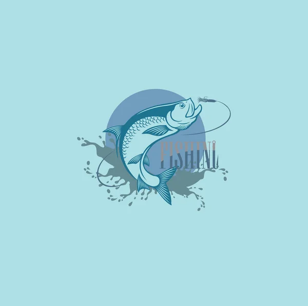 Poisson Tarpon Logo Illustration Vectorielle — Image vectorielle