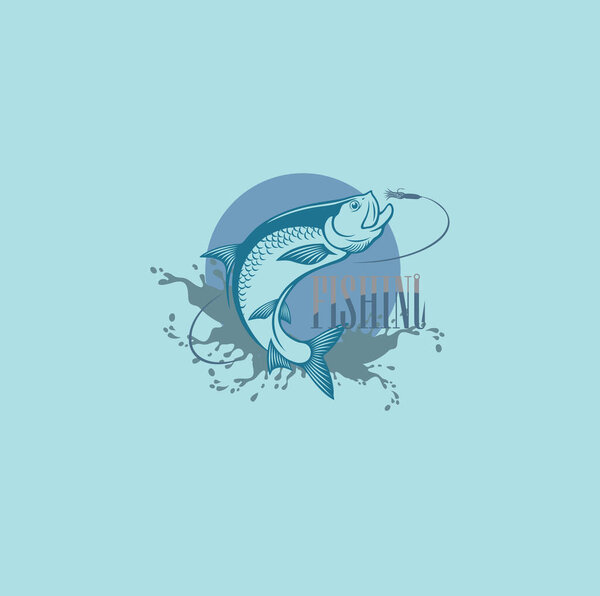 fish tarpon logo vector illustration