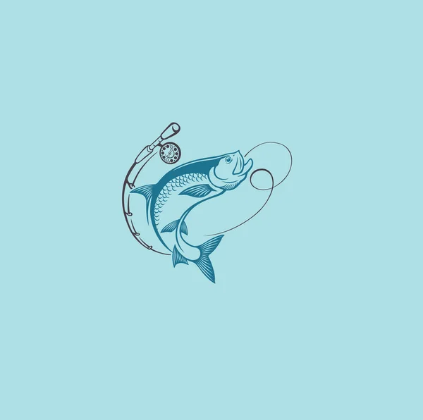 Peixe Tarpon Logotipo Vetor Ilustração —  Vetores de Stock