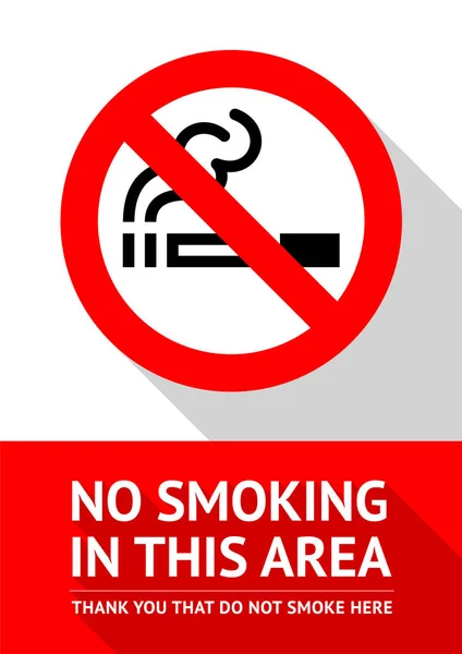 Smoking Area New Poster Vector Illustration Print — Stock Vector