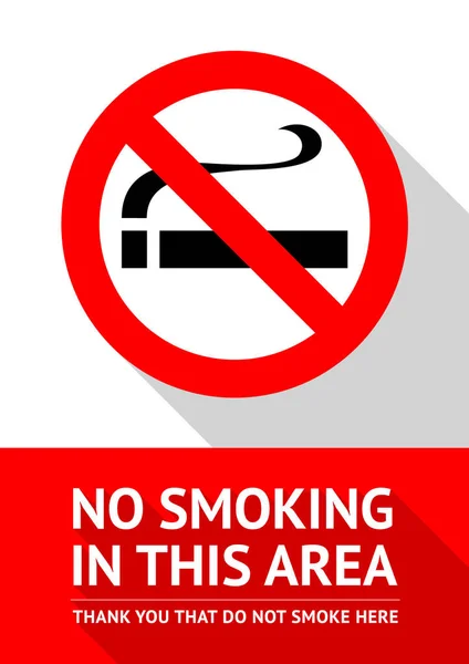 Καμία Περιοχή Κάπνισμα Νέα Αφίσα Εικονογράφηση Φορέα Για Εκτύπωση — Διανυσματικό Αρχείο