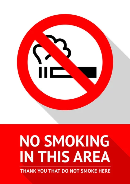 Smoking Area New Poster Vector Illustration Print — Stock Vector