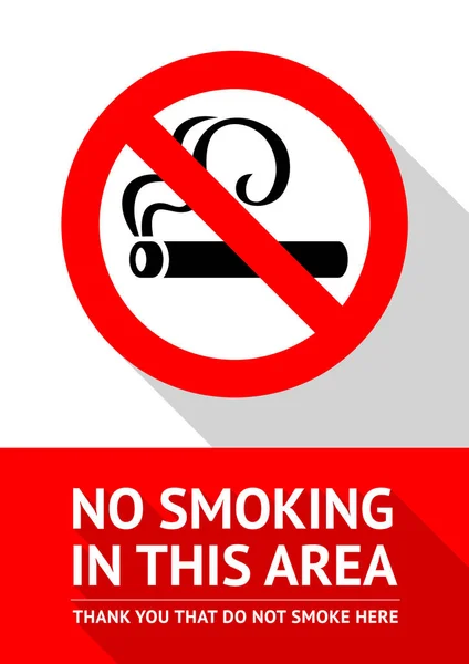 Smoking Area New Poster Vector Illustration Print — Stock Vector