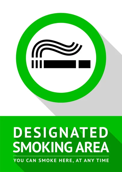 Raucherplatz Neues Plakat Vektorillustration Für Den Druck — Stockvektor