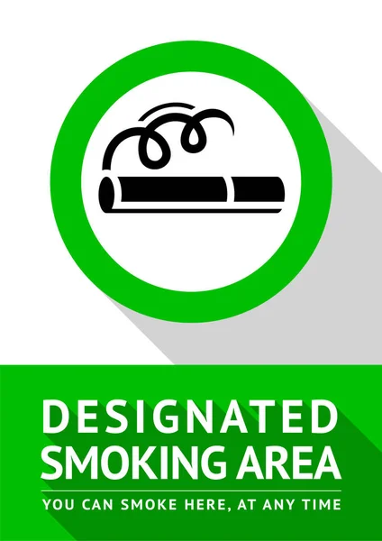 喫煙場所を新しいポスター印刷用のベクトル図 — ストックベクタ