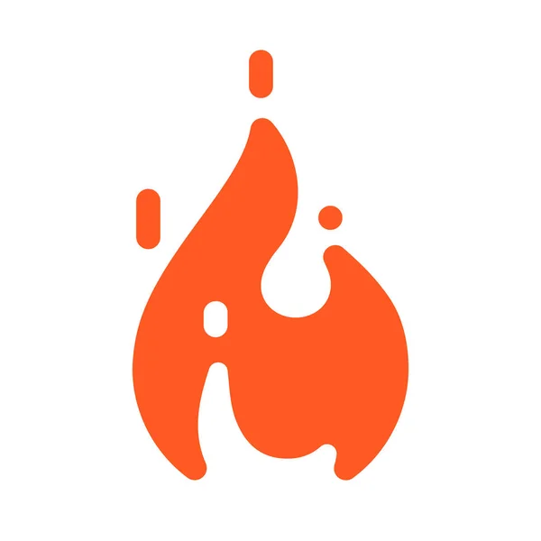 Llamas de fuego con chispas, nuevo icono naranja — Vector de stock