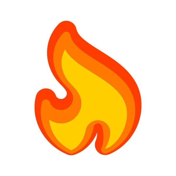 Fire flames, röd gul konst ny ikon — Stock vektor