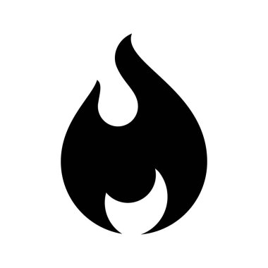 Yangın alevler, yeni siyah kutsal kişilerin resmi, vektör çizim