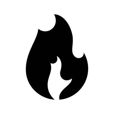 Yangın alevler, yeni siyah kutsal kişilerin resmi, vektör çizim