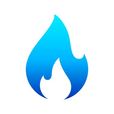 Yangın alevler, yeni mavi kutsal kişilerin resmi, vektör çizim