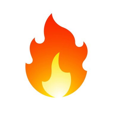 Yangın alevler, yeni sarı turuncu simgesi